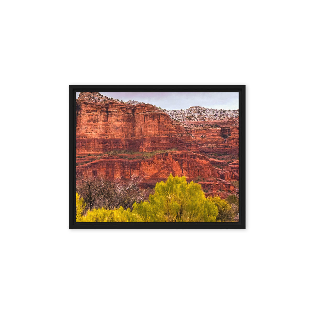 Sedona Arizona Red Rock Mountains Framed Canvas Print Art